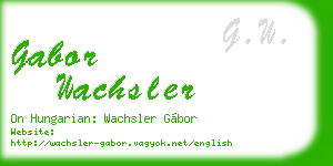 gabor wachsler business card